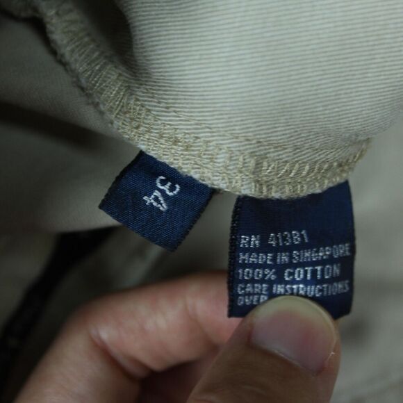 Polo Ralph Lauren Andrew Shorts Mens 34 Khaki Classic Chino 100% SOLD! - Picture 4 of 12